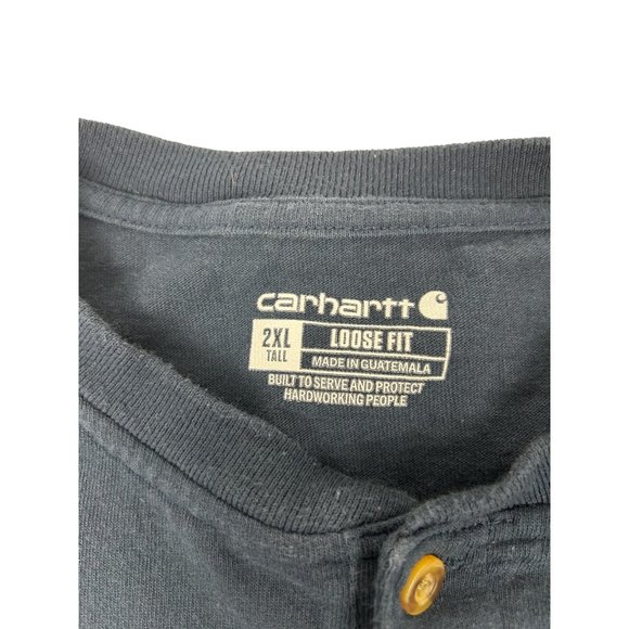 CARARTT Long Sleeve Relaxed Fit Button down Pocket Logo Men's 2XL Tall - Picture 4 of 5